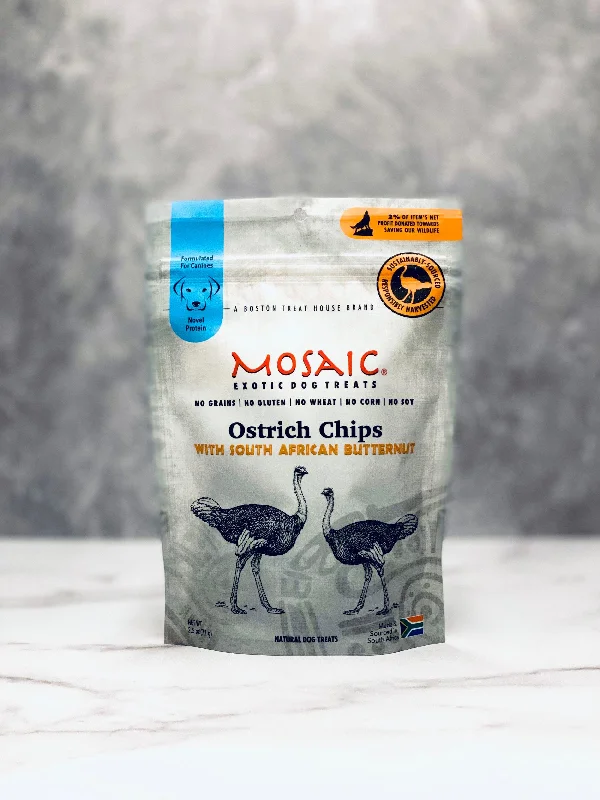 Mosaic South African Ostrich Chips Infused with Butternut, 2.5 oz