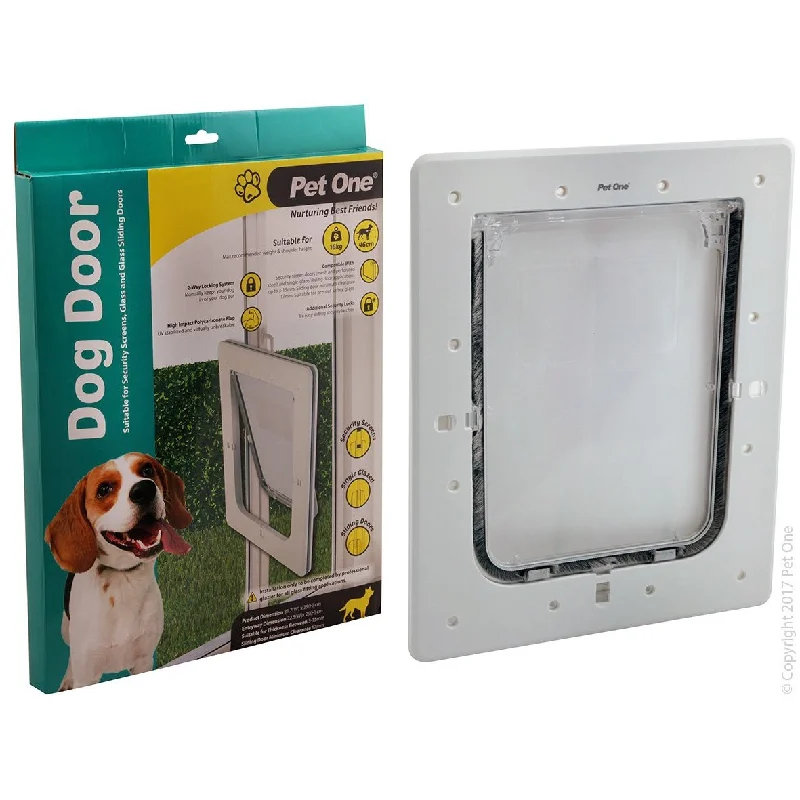 Pet One Poly Dog Door for Security Screens Glass and Glass Sliding Doors Medium