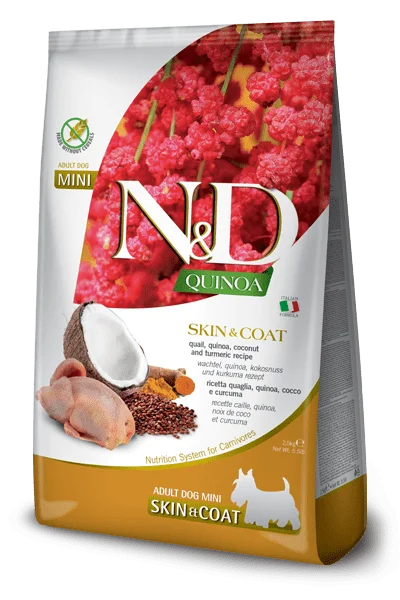 Farmina Pet Foods Mini Adult Skin & Coat Quail, Quinoa, Coconut & Turmeric Formula Dry Dog Food