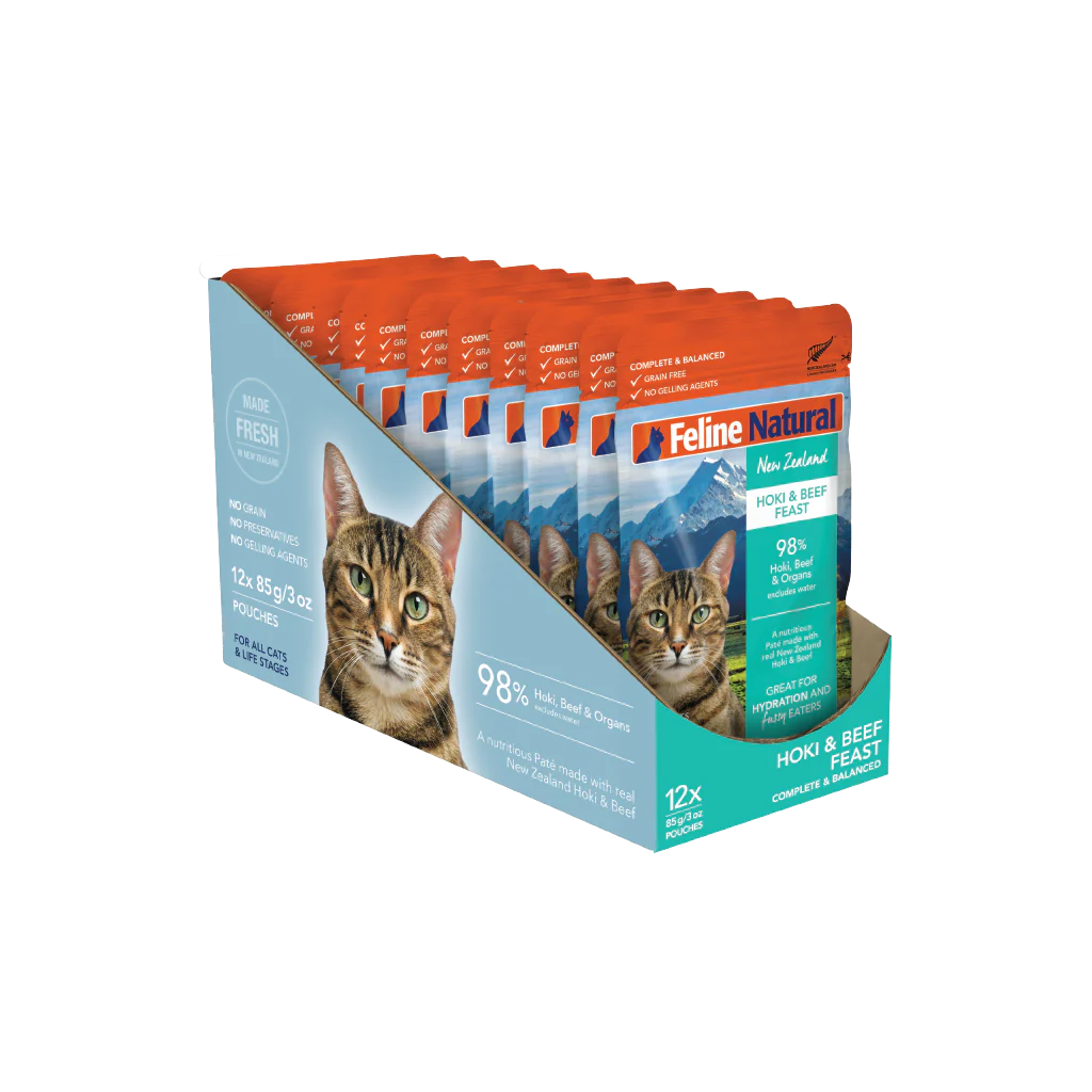 Feline Natural Hoki and Beef Feast Wet Cat Food 85g X12