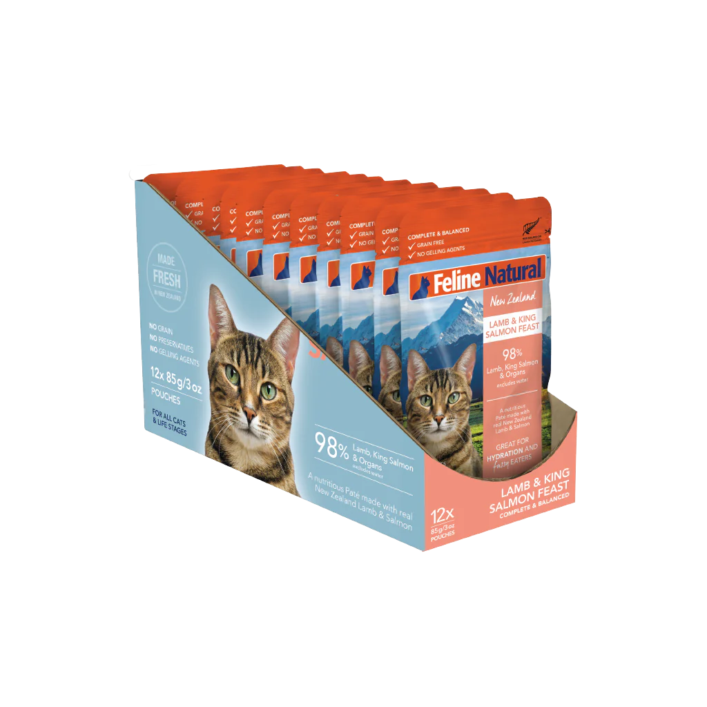 Feline Natural Lamb and Salmon Feast Wet Cat Food 85g X12