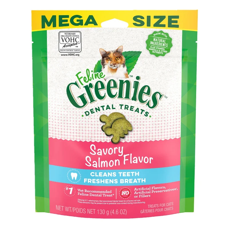 Greenies Cat Dental Treats Savory Salmon 130g