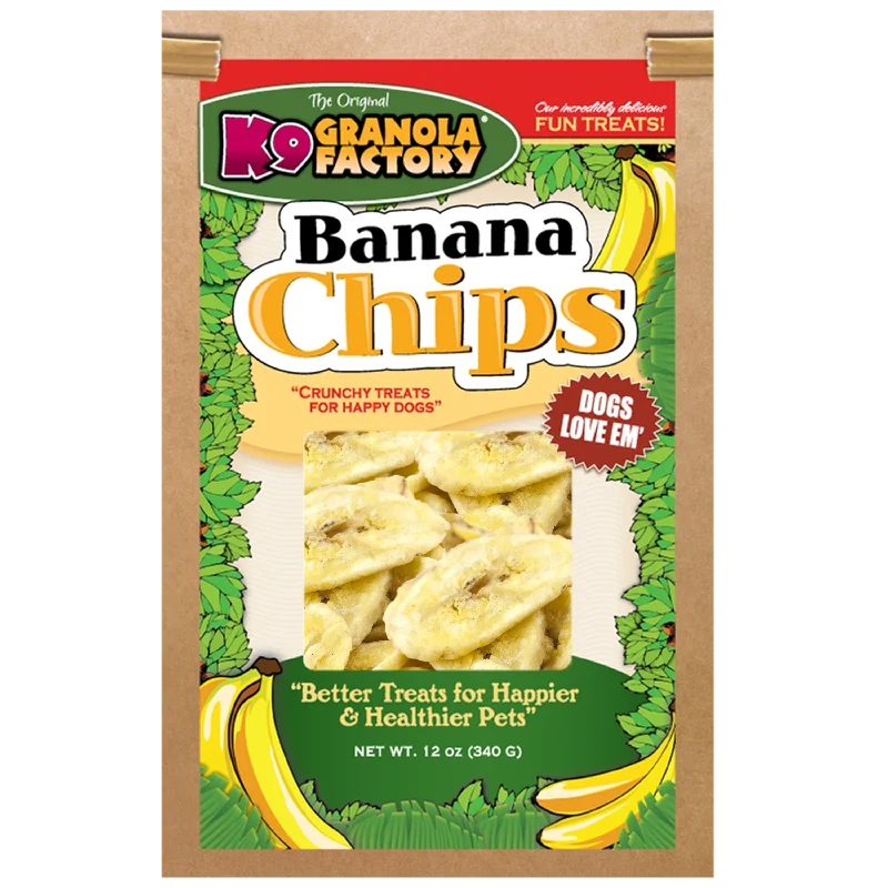 K9 Granola Factory Chip Collection Banana Chips Dog Treats