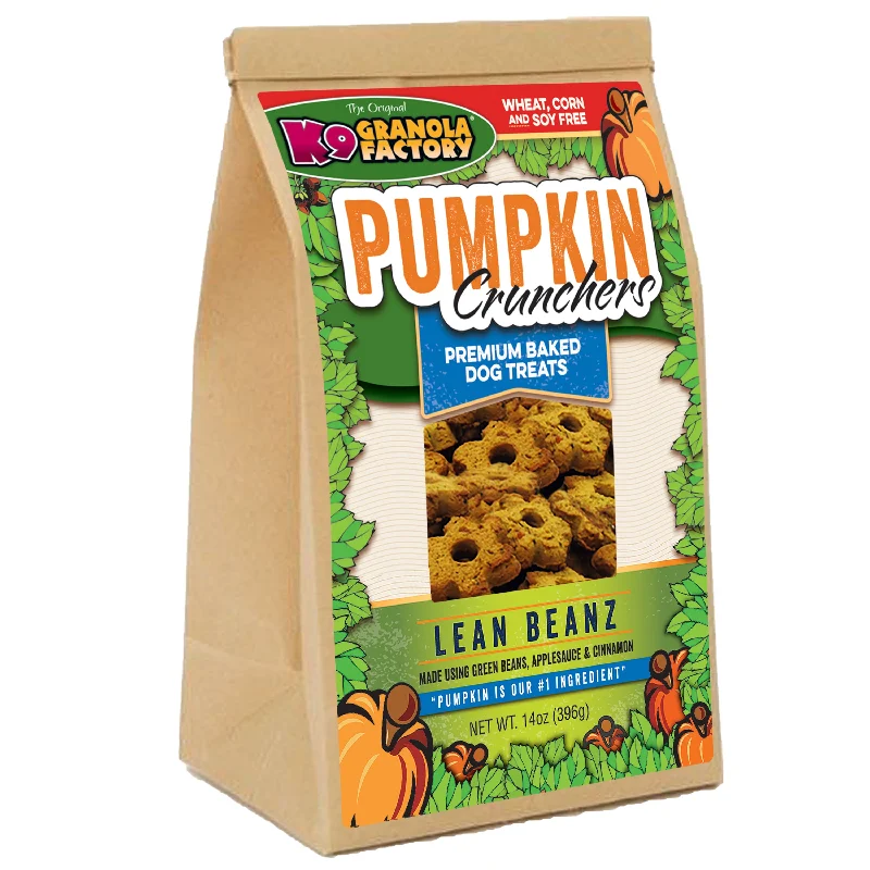 K9 Granola Factory Pumpkin Crunchers Dog Treats, Lean Beanz