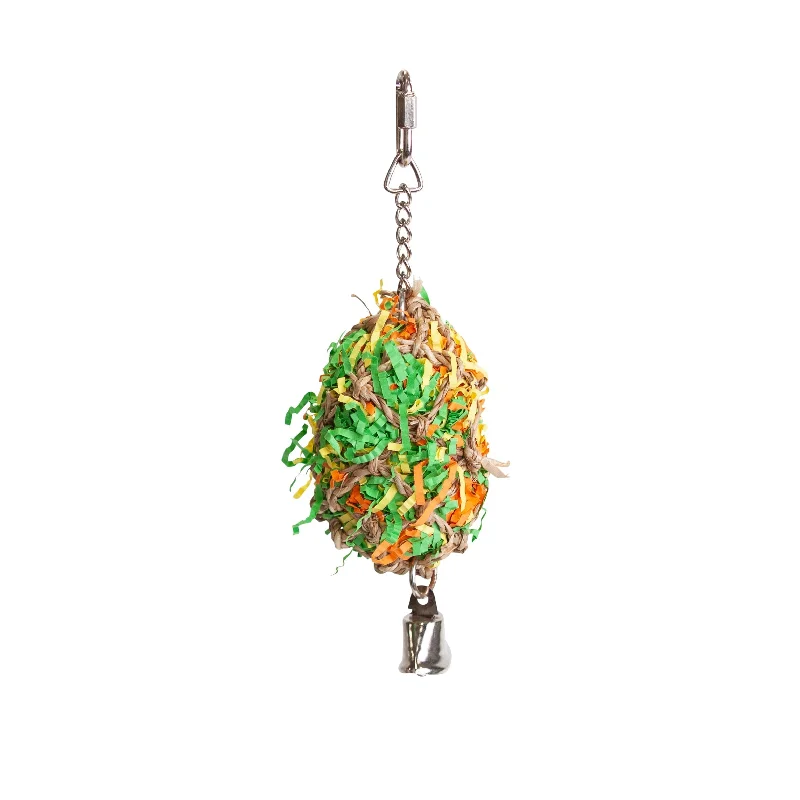 Kazoo Bird Toy Crinkle Ball with Bell Small