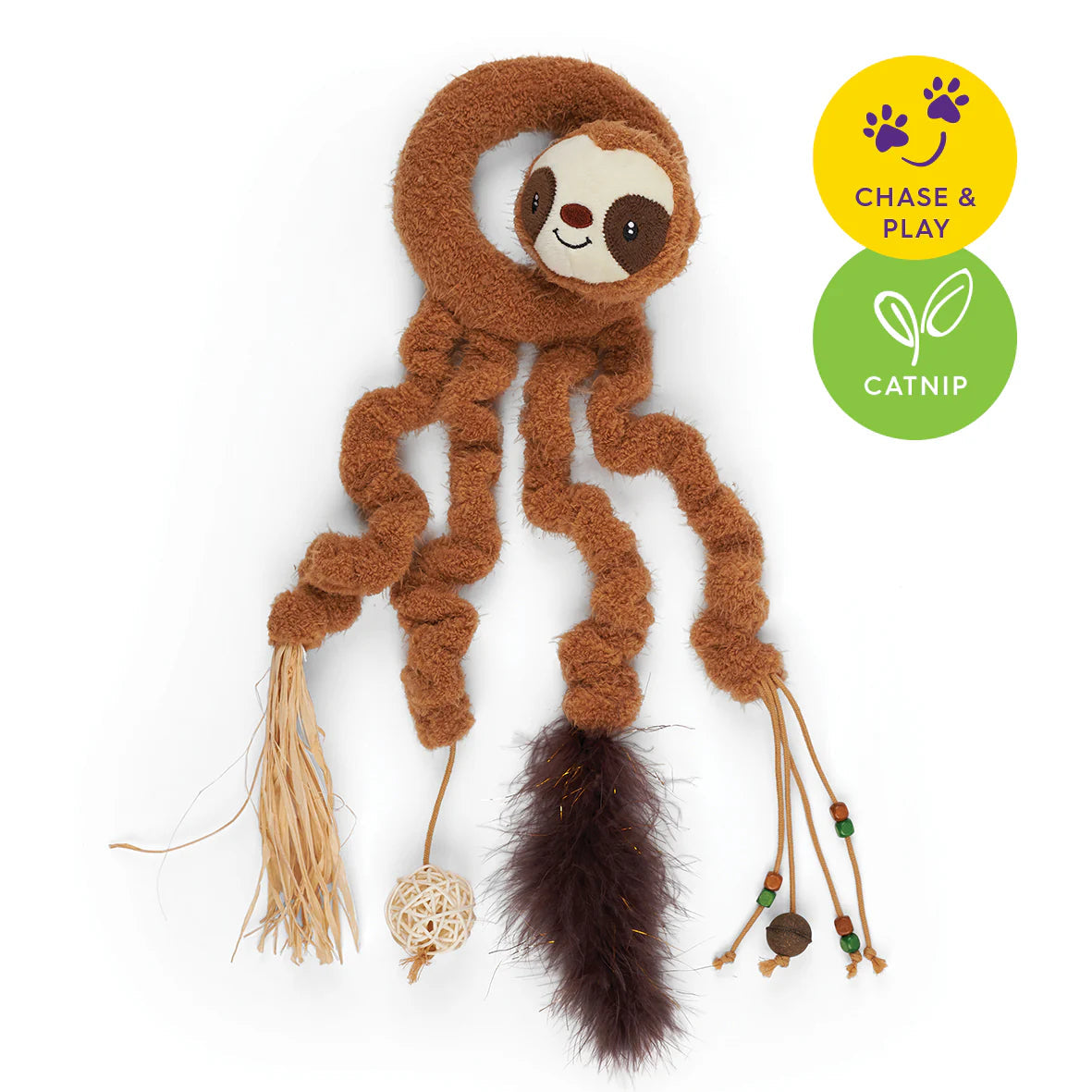 Kazoo Long Legged Sloth Cat Toy