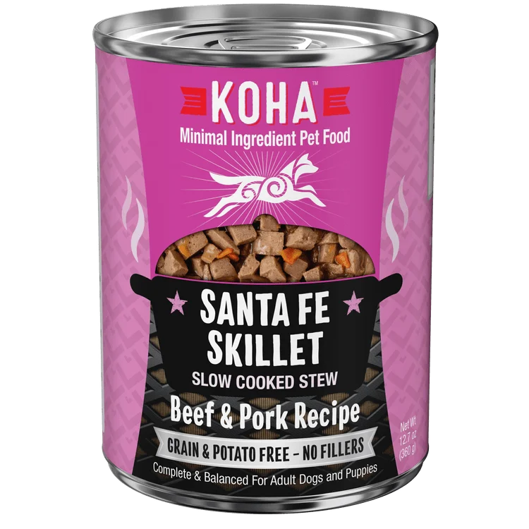 KOHA Grain & Potato Free Santa Fe Skillet Slow Cooked Stew with Beef & Pork Canned Dog Food