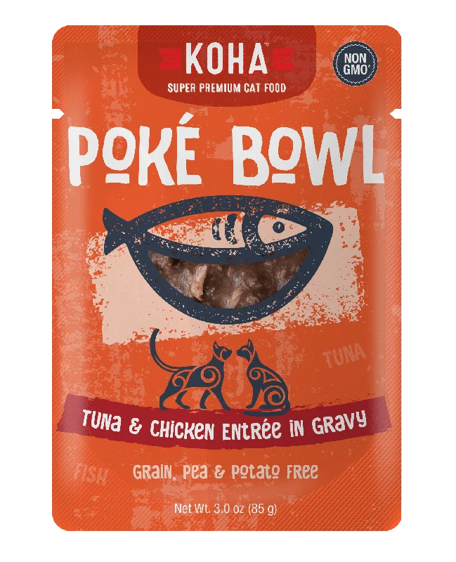 Koha Poké Bowl Tuna & Chicken Entrée in Gravy Wet Cat Food Pouch