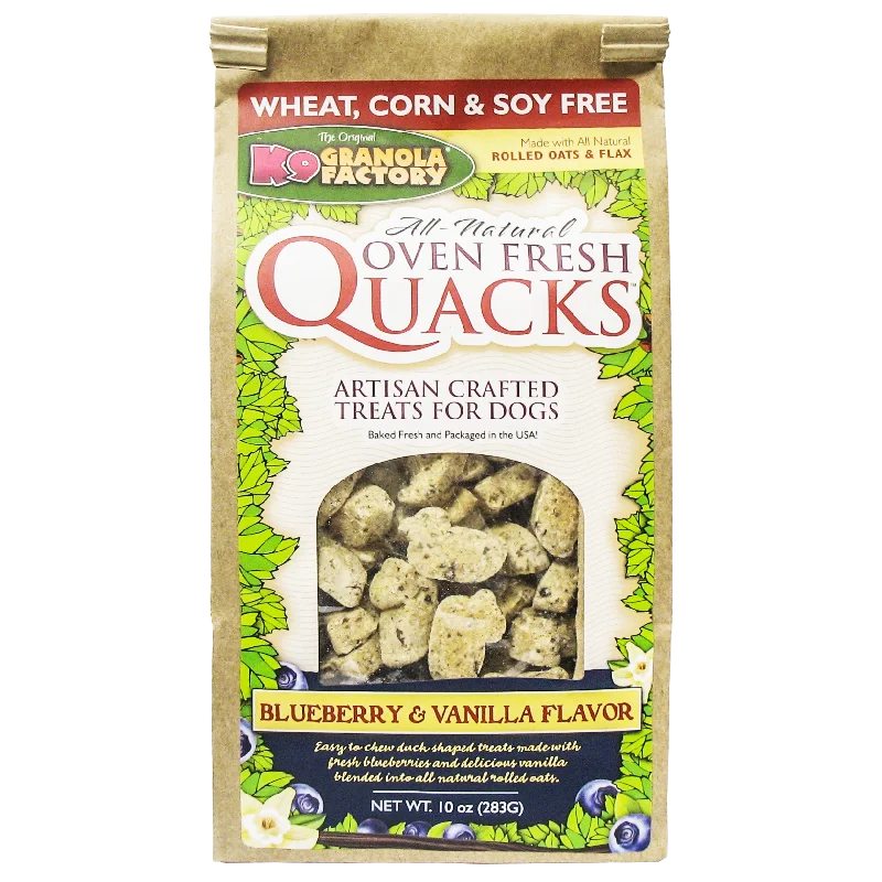 K9 Granola Factory Oven Fresh Quacks Blueberry and Vanilla Dog Treats