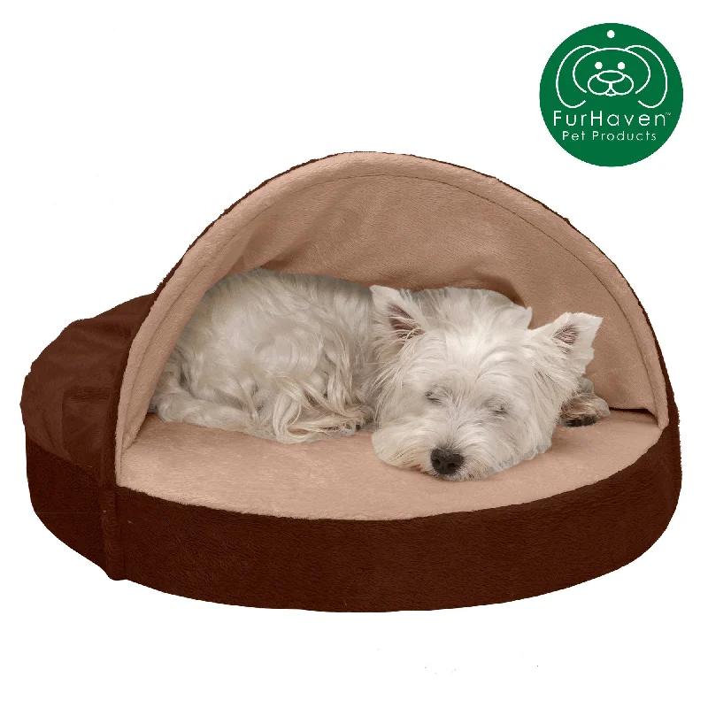 Round Microvelvet Snuggery Pet Bed