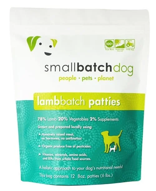 SmallBatch Raw Frozen Lamb Patties for Dogs