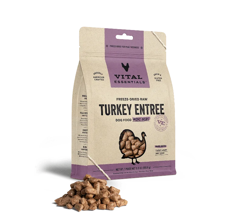 Vital Essentials Turkey Entree Mini Nibs Freeze-Dried Raw Dog Food