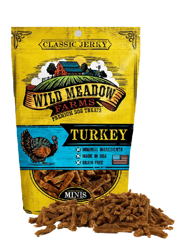 Wild Meadow Farms Classic Turkey Jerky Minis Treats for Dogs